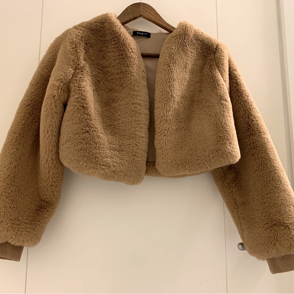 Tan Faux Fur Teddy Jacket